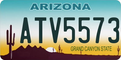 AZ license plate ATV5573