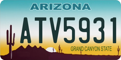 AZ license plate ATV5931