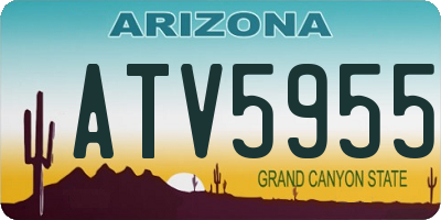 AZ license plate ATV5955