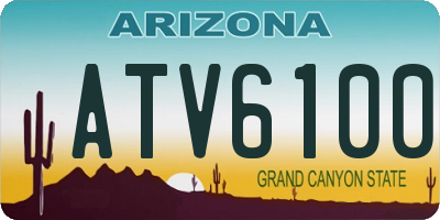 AZ license plate ATV6100