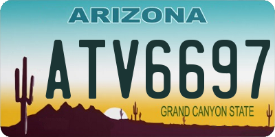 AZ license plate ATV6697