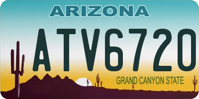 AZ license plate ATV6720