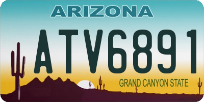 AZ license plate ATV6891