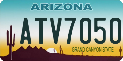 AZ license plate ATV7050