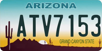 AZ license plate ATV7153