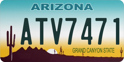 AZ license plate ATV7471