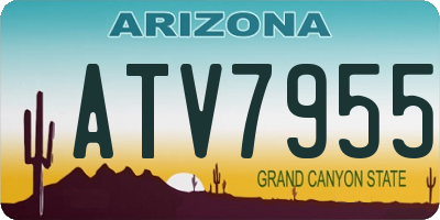 AZ license plate ATV7955