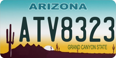 AZ license plate ATV8323