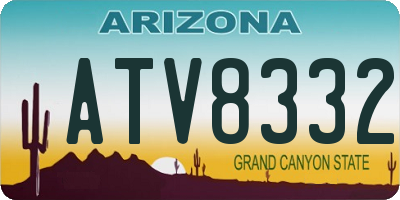 AZ license plate ATV8332