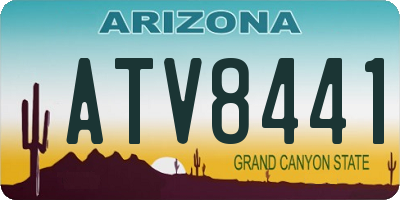 AZ license plate ATV8441