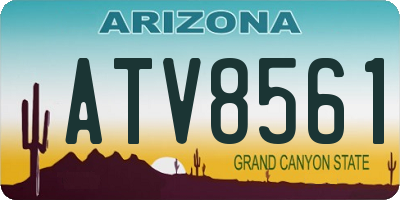 AZ license plate ATV8561