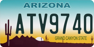 AZ license plate ATV9740