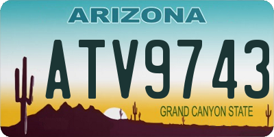 AZ license plate ATV9743