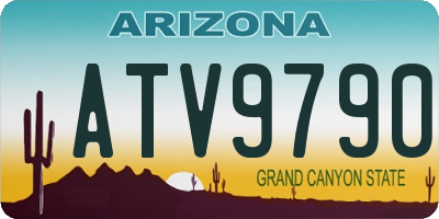 AZ license plate ATV9790