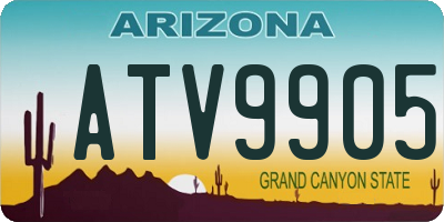 AZ license plate ATV9905