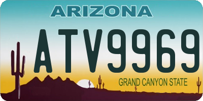 AZ license plate ATV9969