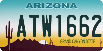 AZ license plate ATW1662