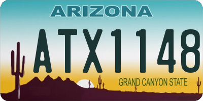 AZ license plate ATX1148