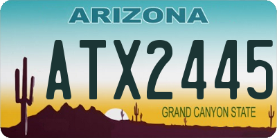 AZ license plate ATX2445