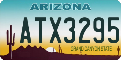 AZ license plate ATX3295