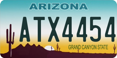 AZ license plate ATX4454