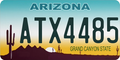 AZ license plate ATX4485