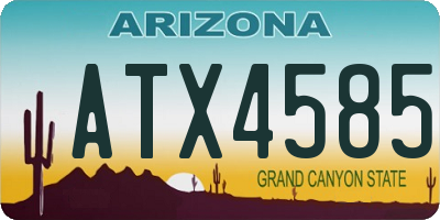 AZ license plate ATX4585
