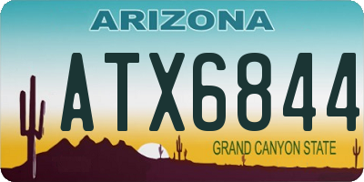 AZ license plate ATX6844