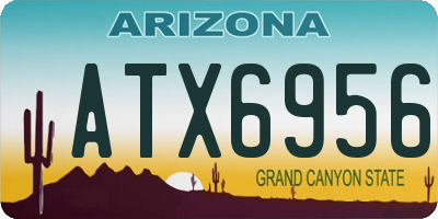 AZ license plate ATX6956