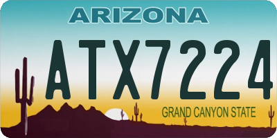 AZ license plate ATX7224