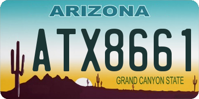 AZ license plate ATX8661