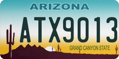 AZ license plate ATX9013