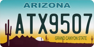 AZ license plate ATX9507