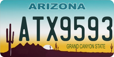 AZ license plate ATX9593