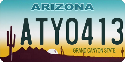 AZ license plate ATY0413