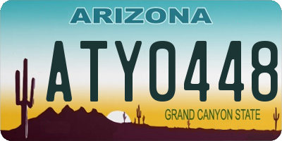 AZ license plate ATY0448