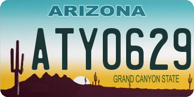 AZ license plate ATY0629