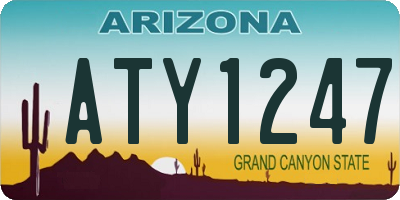 AZ license plate ATY1247