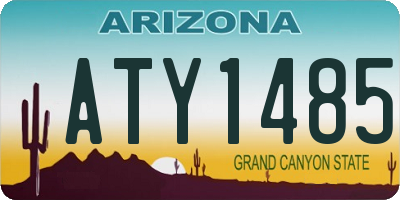 AZ license plate ATY1485