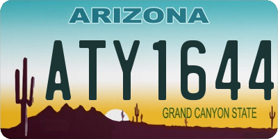 AZ license plate ATY1644