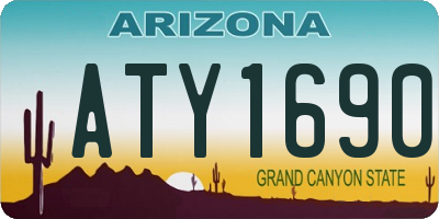 AZ license plate ATY1690