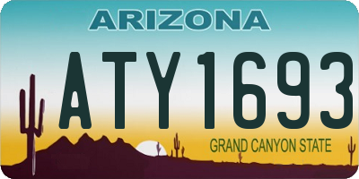 AZ license plate ATY1693