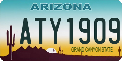 AZ license plate ATY1909