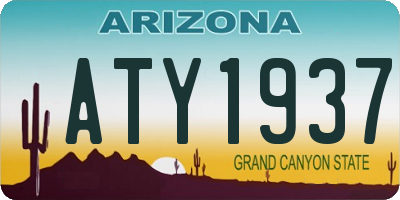 AZ license plate ATY1937