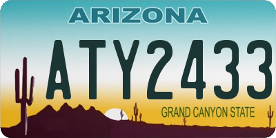 AZ license plate ATY2433