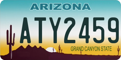 AZ license plate ATY2459