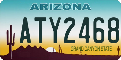 AZ license plate ATY2468