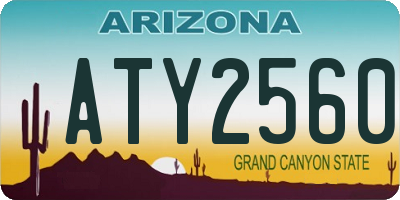 AZ license plate ATY2560