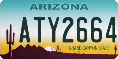 AZ license plate ATY2664