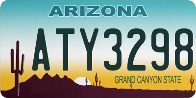 AZ license plate ATY3298